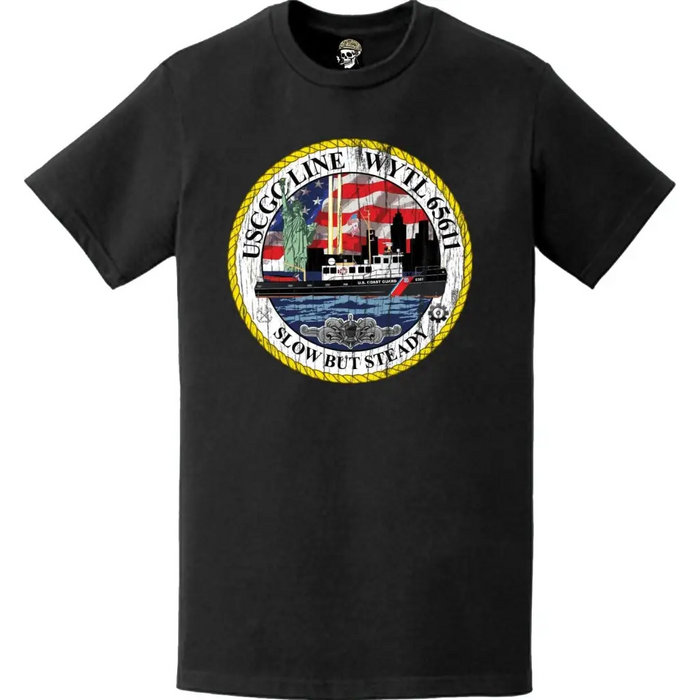 Distressed USCGC Line (WYTL-65611) Ship's Crest Emblem Logo T-Shirt Tactically Acquired   