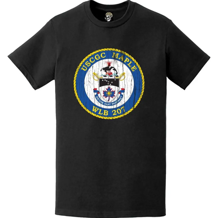 Distressed USCGC Maple (WLB-207) Ship's Crest Emblem Logo T-Shirt Tactically Acquired   