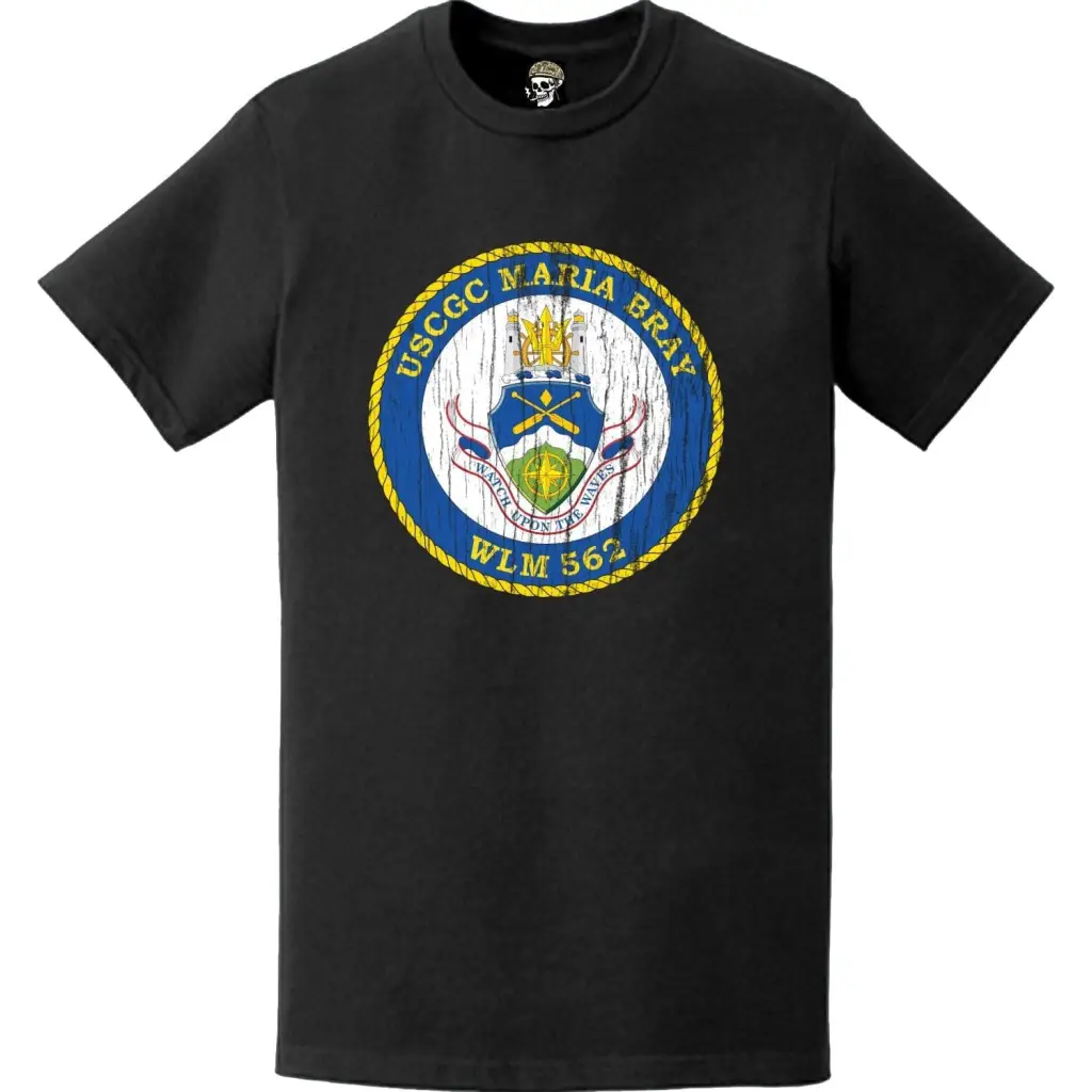 Distressed USCGC Maria Bray (WLM-562) Ship's Crest Emblem Logo T-Shirt Tactically Acquired   