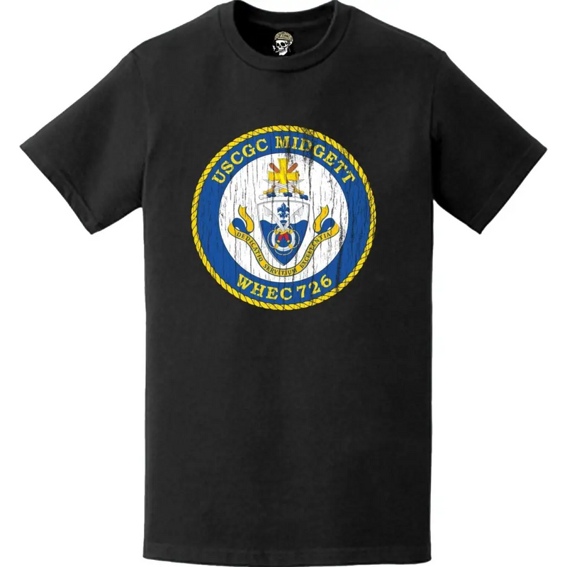 Distressed USCGC Midgett (WHEC-726) Ship's Crest Emblem Logo T-Shirt