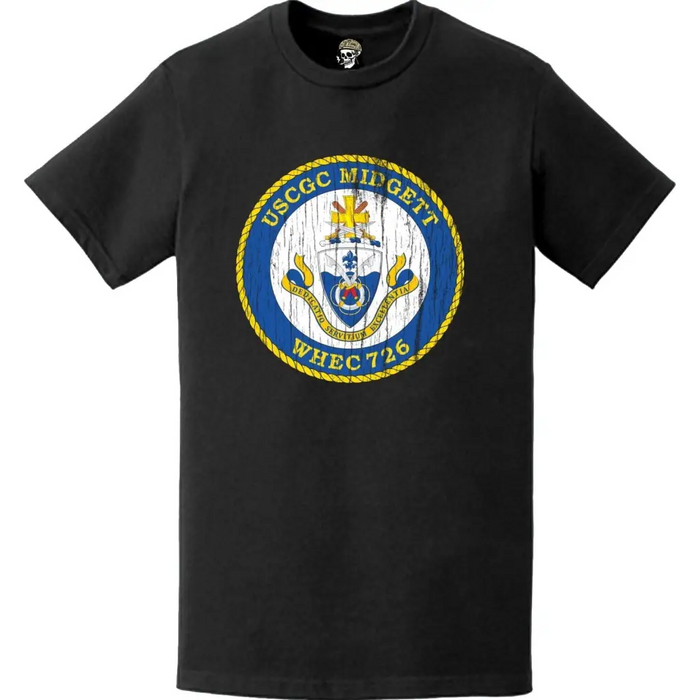 Distressed USCGC Midgett (WHEC-726) Ship's Crest Emblem Logo T-Shirt Tactically Acquired   