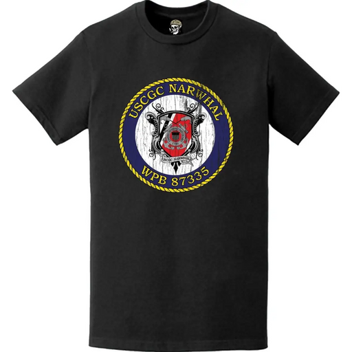 Distressed USCGC Narwhal (WPB-87335) Ship's Crest Emblem Logo T-Shirt Tactically Acquired   