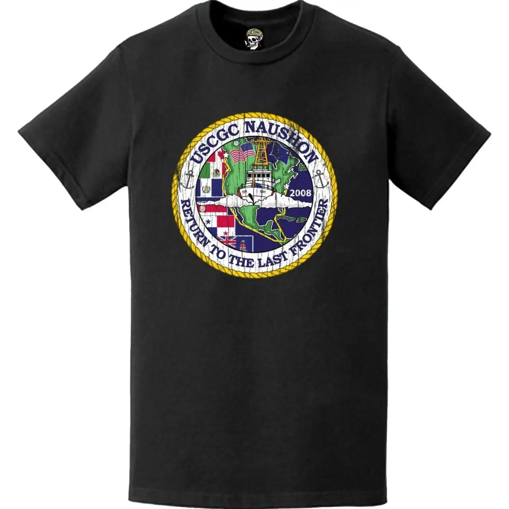 Distressed USCGC Naushon (WPB-1311) Ship's Crest Emblem Logo T-Shirt Tactically Acquired   