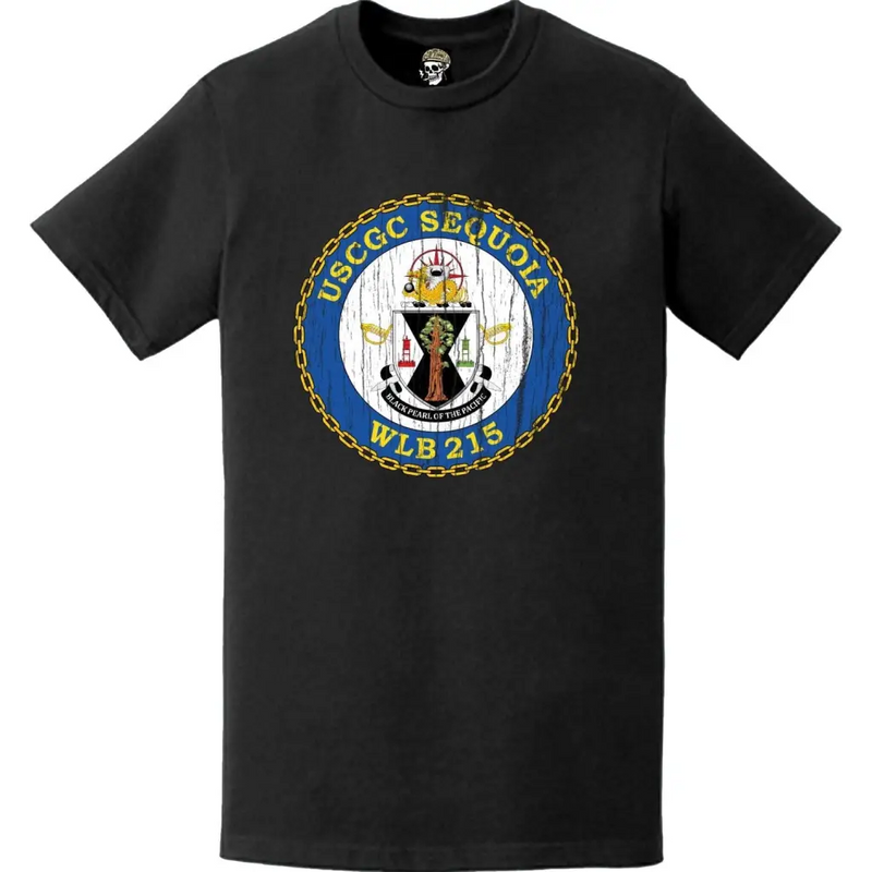 Distressed USCGC Sequoia (WLB-215) Ship's Crest Emblem Logo T-Shirt