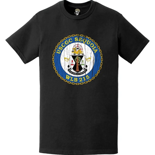 Distressed USCGC Sequoia (WLB-215) Ship's Crest Emblem Logo T-Shirt Tactically Acquired   