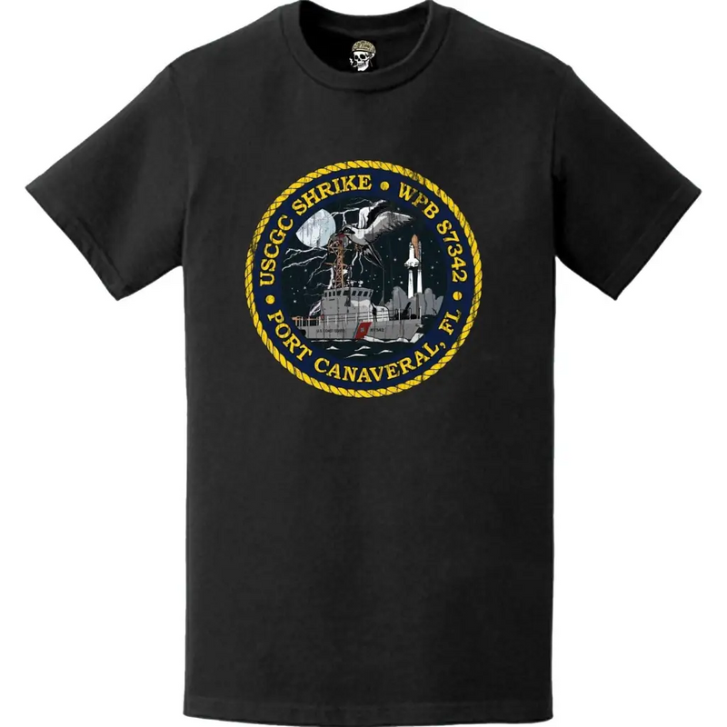 Distressed USCGC Shrike (WPB-87342) Ship's Crest Emblem Logo T-Shirt