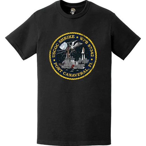 Distressed USCGC Shrike (WPB-87342) Ship's Crest Emblem Logo T-Shirt Tactically Acquired   