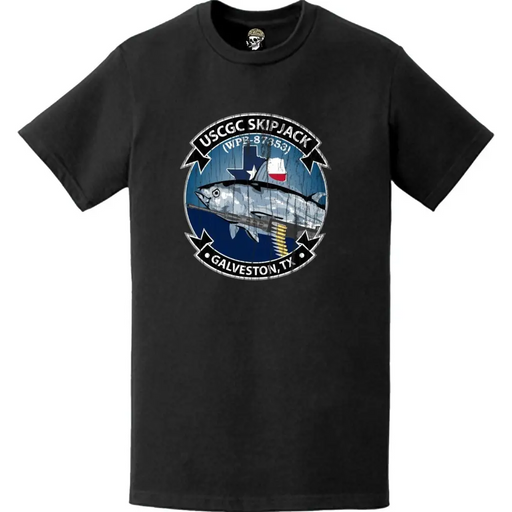 Distressed USCGC Skipjack (WPB-87353) Ship's Crest Emblem Logo T-Shirt Tactically Acquired   