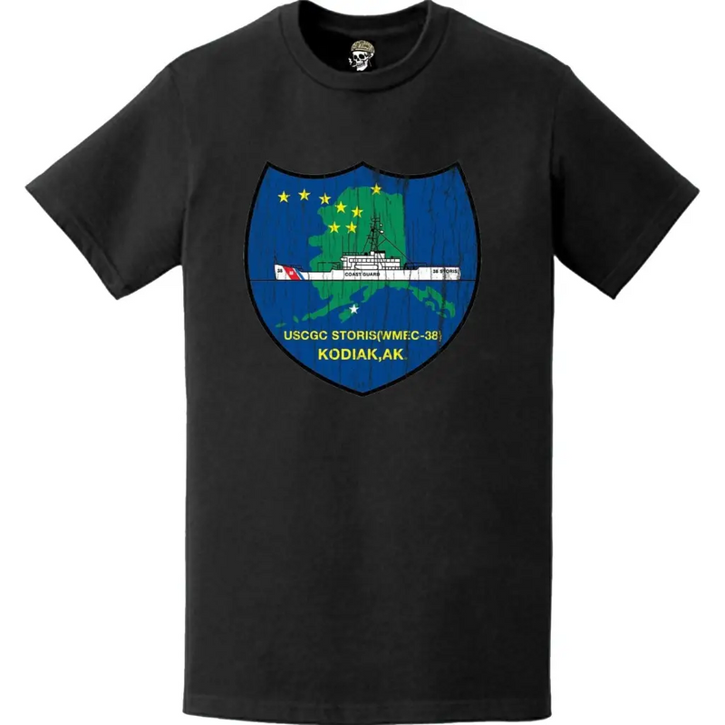 Distressed USCGC Storis (WMEC-38) Ship's Crest Emblem Logo T-Shirt