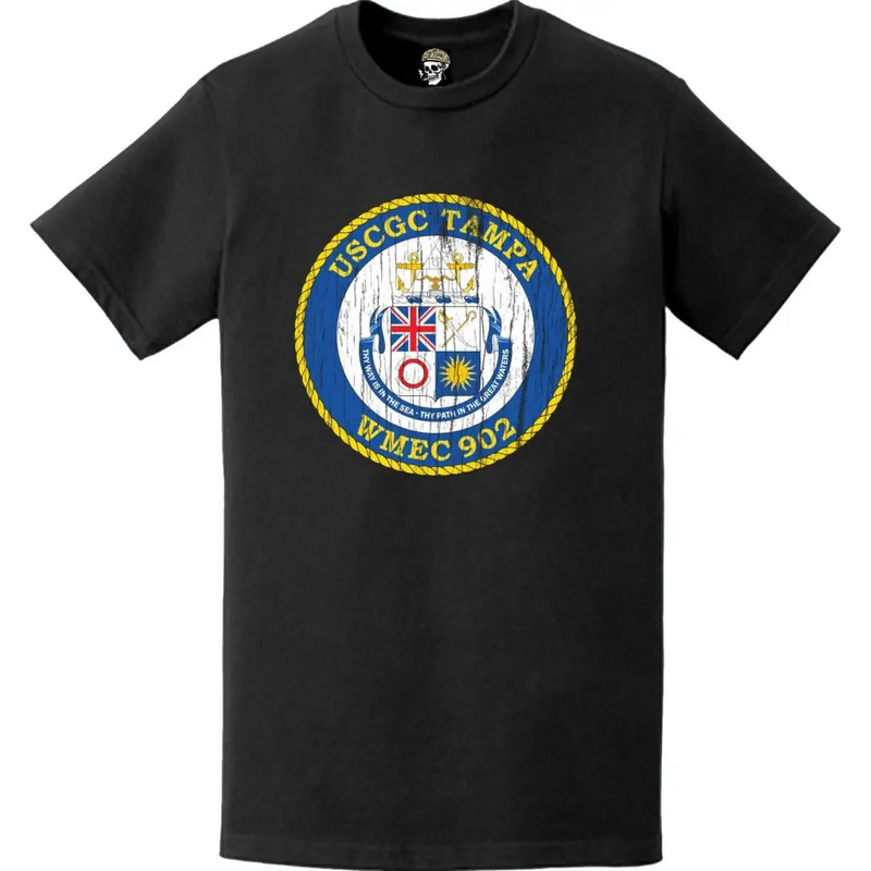 Distressed USCGC Tampa (WMEC-902) Ship's Crest Emblem Logo T-Shirt
