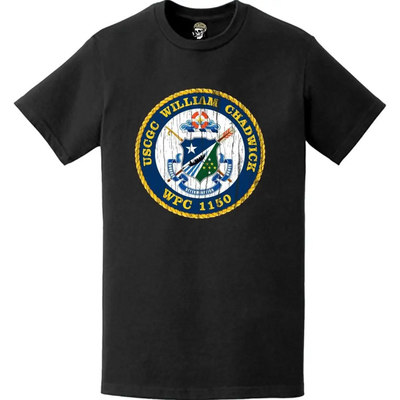 Distressed USCGC William Chadwick (WPC-1150) Ship's Crest Emblem Logo T-Shirt