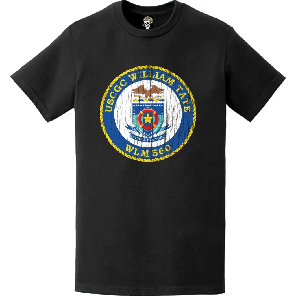 Distressed USCGC William Tate (WLM-560) Ship's Crest Emblem Logo T-Shirt Tactically Acquired   