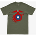 Distressed USMCA WWI Roundel Military Green T-Shirt Tactically Acquired   