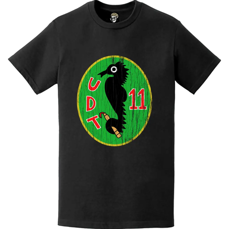 Distressed USN UDT-11 Logo Emblem T-Shirt