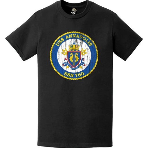 Distressed USS Annapolis (SSN-760) Logo T-Shirt Tactically Acquired   