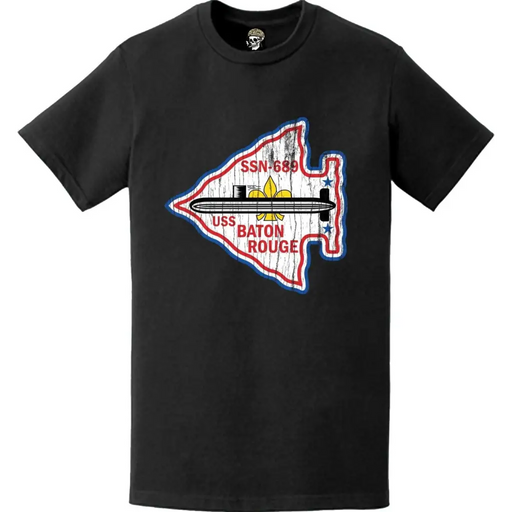 Distressed USS Baton Rouge (SSN-689) Logo T-Shirt Tactically Acquired   