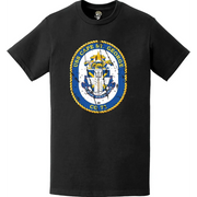 Distressed USS Cape St. George (CG-71) Ship's Crest Logo T-Shirt Tactically Acquired   
