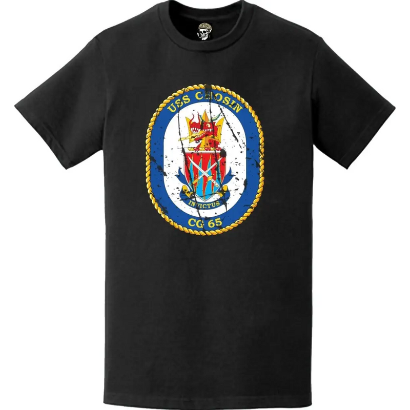 Distressed USS Chosin (CG-65) Ship's Crest Logo T-Shirt