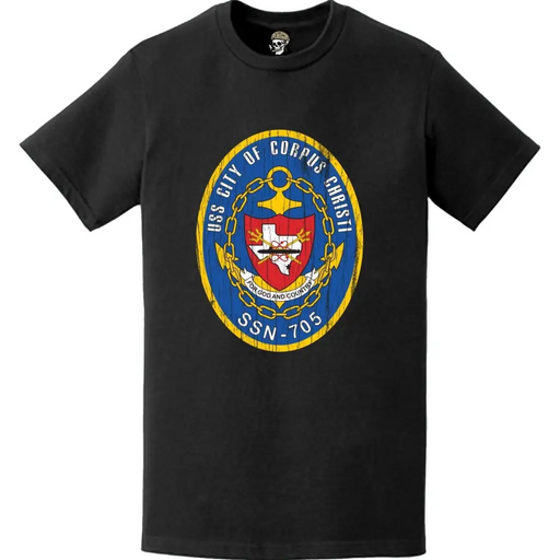 Distressed USS City of Corpus Christi (SSN-705) Logo T-Shirt Tactically Acquired   