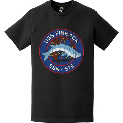 Distressed USS Finback (SSN-670) Logo T-Shirt Tactically Acquired   