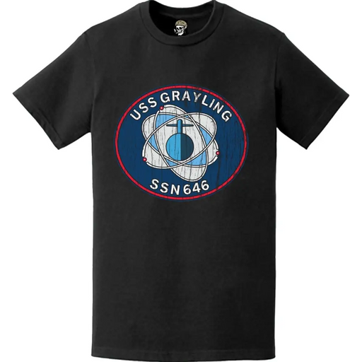 Distressed USS Grayling (SSN-646) Logo T-Shirt Tactically Acquired   