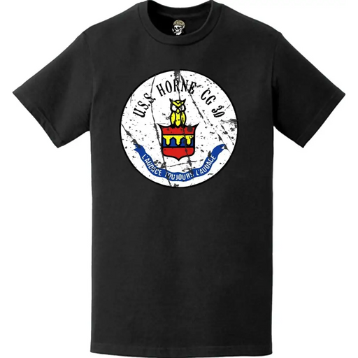 Distressed USS Horne (CG-30) Ship's Crest Logo T-Shirt Tactically Acquired   