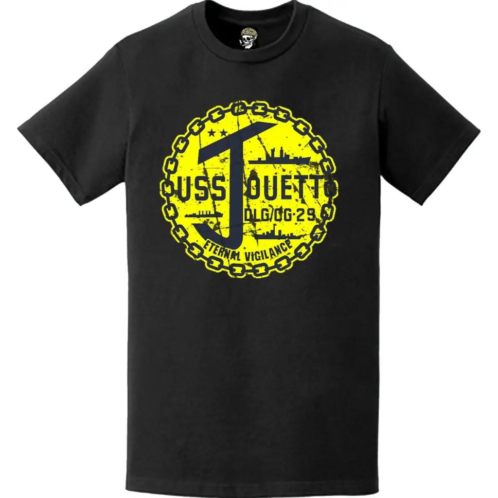 Distressed USS Jouett (CG-29) Ship's Crest Logo T-Shirt Tactically Acquired   