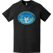 Distressed USS Mount Whitney (LCC-20) Ship's Crest Emblem T-Shirt Tactically Acquired   
