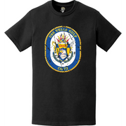 Distressed USS Vella Gulf (CG-72) Ship's Crest Logo T-Shirt Tactically Acquired   