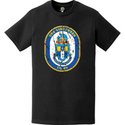 Distressed USS Vincennes (CG-49) Ship's Crest Logo T-Shirt Tactically Acquired   