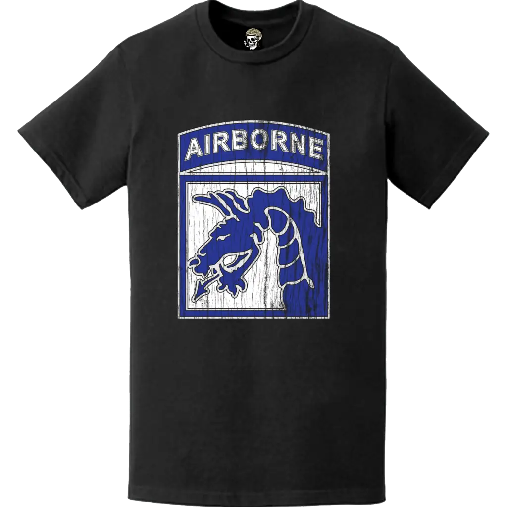 Distressed XVIII Airborne Corps CSIB Logo Emblem T-Shirt Tactically Acquired   