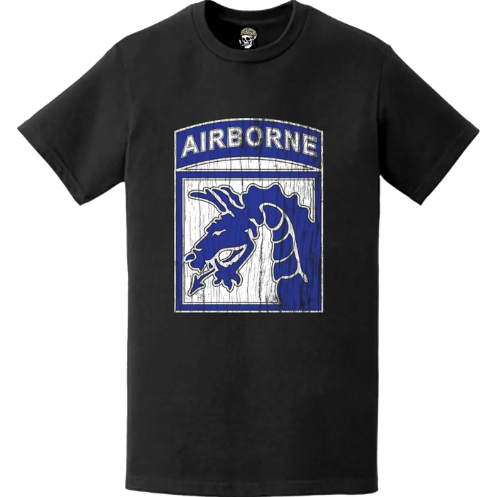 Distressed XVIII Airborne Corps CSIB Logo Emblem T-Shirt Tactically Acquired   