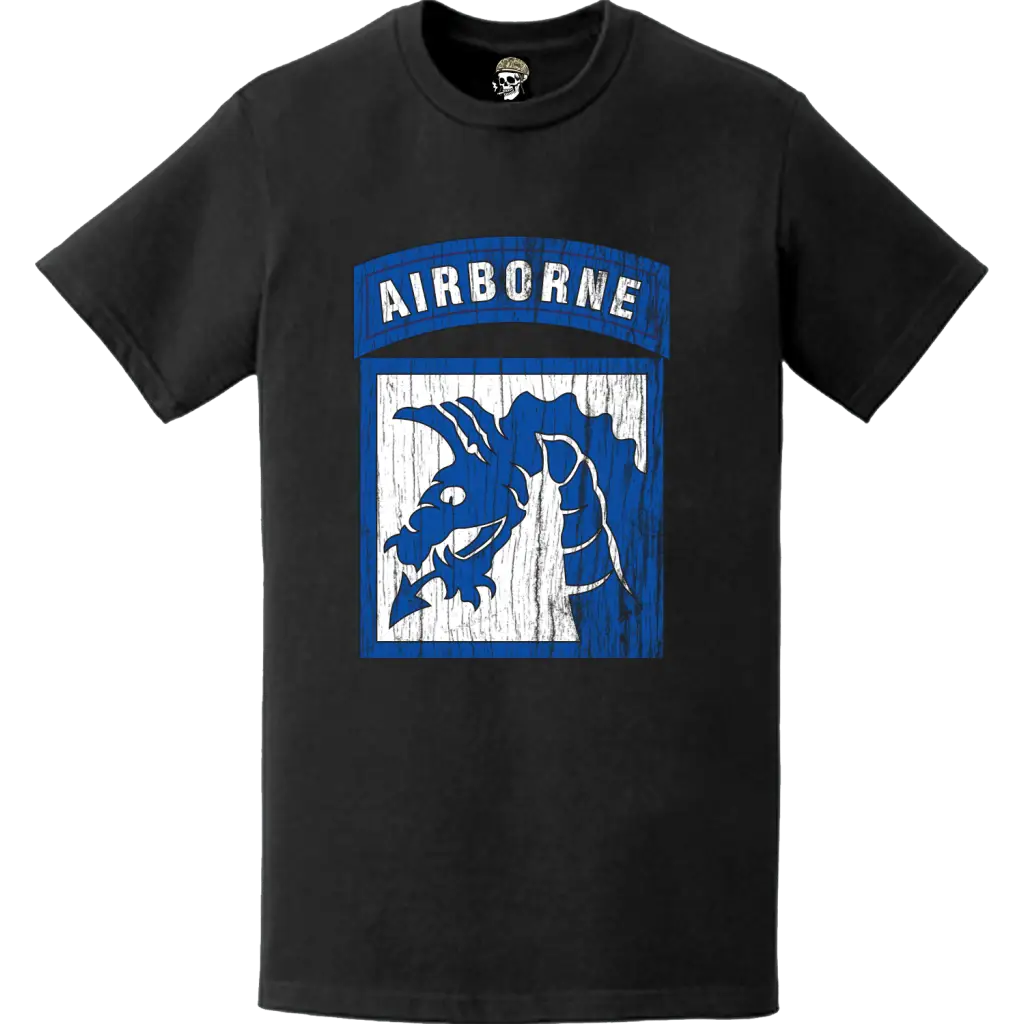 Distressed XVIII Airborne Corps SSI Logo Emblem T-Shirt Tactically Acquired   