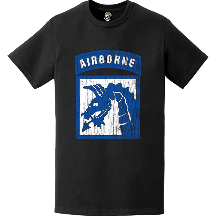 Distressed XVIII Airborne Corps SSI Logo Emblem T-Shirt Tactically Acquired   