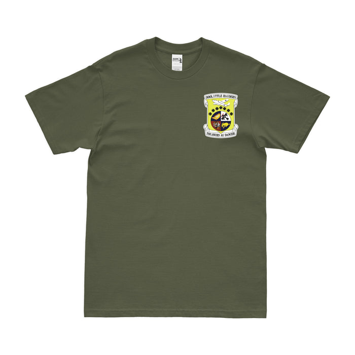 Doolittle Raiders WW2 Legacy Left Chest Emblem T-Shirt Tactically Acquired Military Green Small 