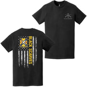 Double-Sided 1-2 Infantry "Black Scarves" American Flag T-Shirt Tactically Acquired   