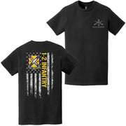 Double-Sided 1-2 Infantry Regiment American Flag T-Shirt Tactically Acquired   