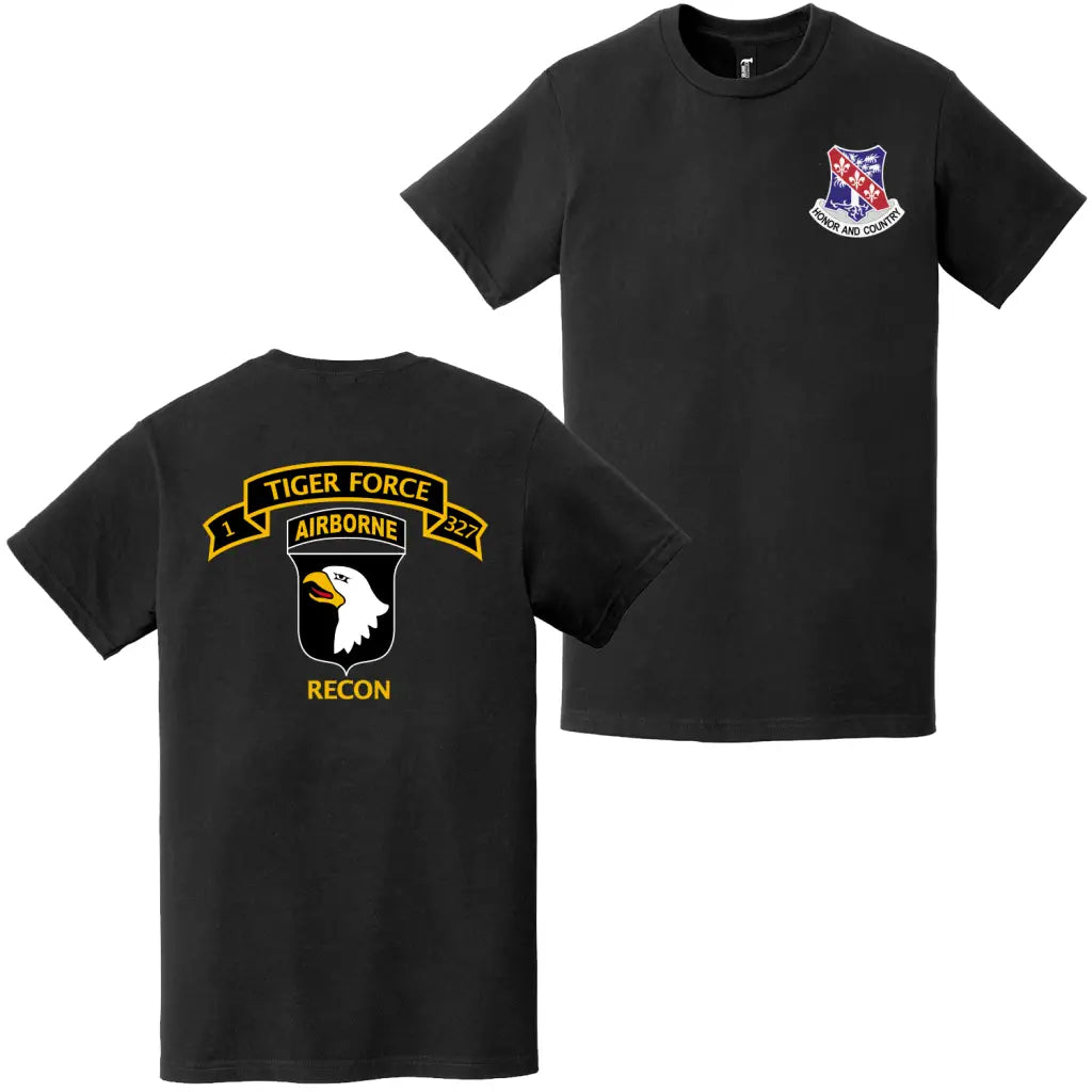 Double-Sided 1-327 IR Tiger Force Vietnam War T-Shirt Tactically Acquired   