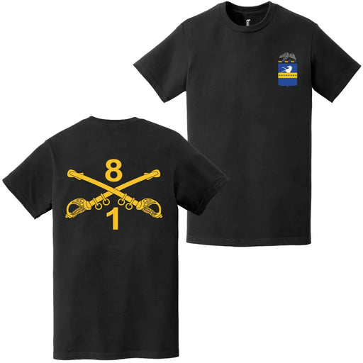 Double-Sided 1-8 CAV Regiment Sabers T-Shirt Tactically Acquired   