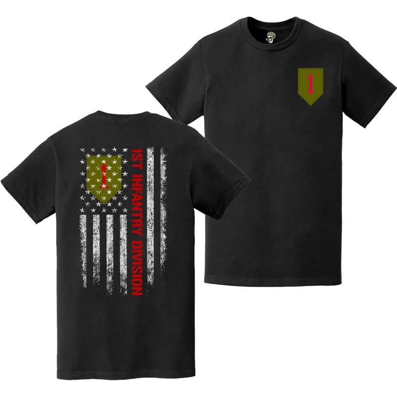 Double-Sided 1st Infantry Division American Flag T-Shirt