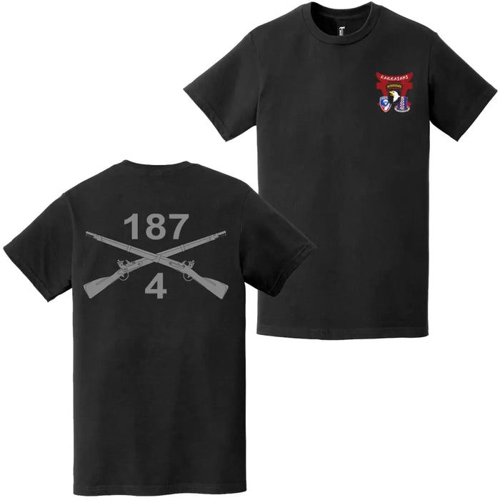 Double-Sided 4-187 Infantry Regiment Tori T-Shirt Tactically Acquired   