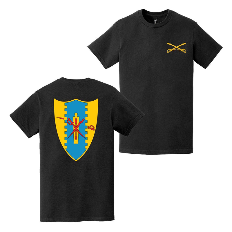 Double-Sided 4th Cavalry Regiment Crest Logo T-Shirt