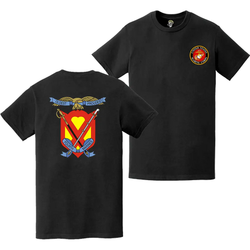 Double-Sided 4th Marine Regiment Logo Emblem T-Shirt Tactically Acquired   