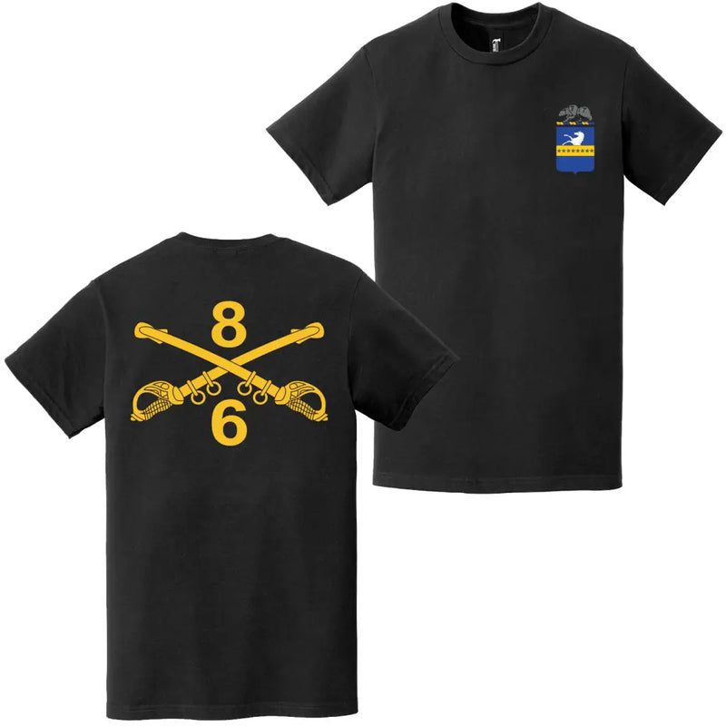Double-Sided 6-8 CAV Regiment Sabers T-Shirt
