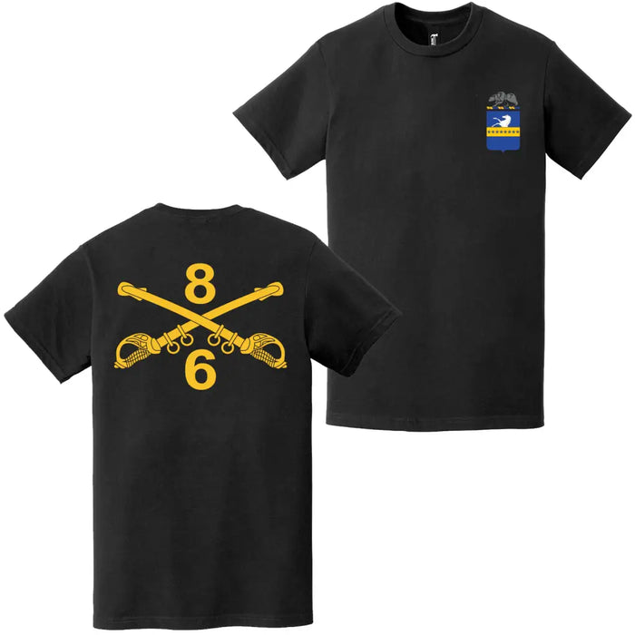 Double-Sided 6-8 CAV Regiment Sabers T-Shirt Tactically Acquired   