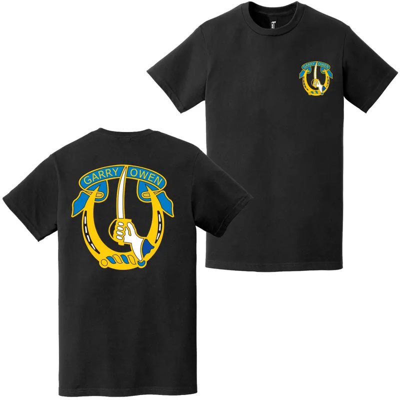 Double-Sided 7th Cavalry Regiment Logo Emblem T-Shirt