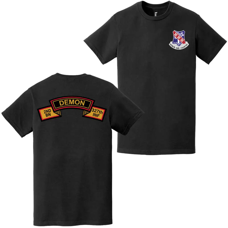 Double-Sided D Company 2-327 Infantry Regiment T-Shirt