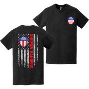 Double-Sided Jingpaw Rangers OSS Det 101 American Flag T-Shirt Tactically Acquired   
