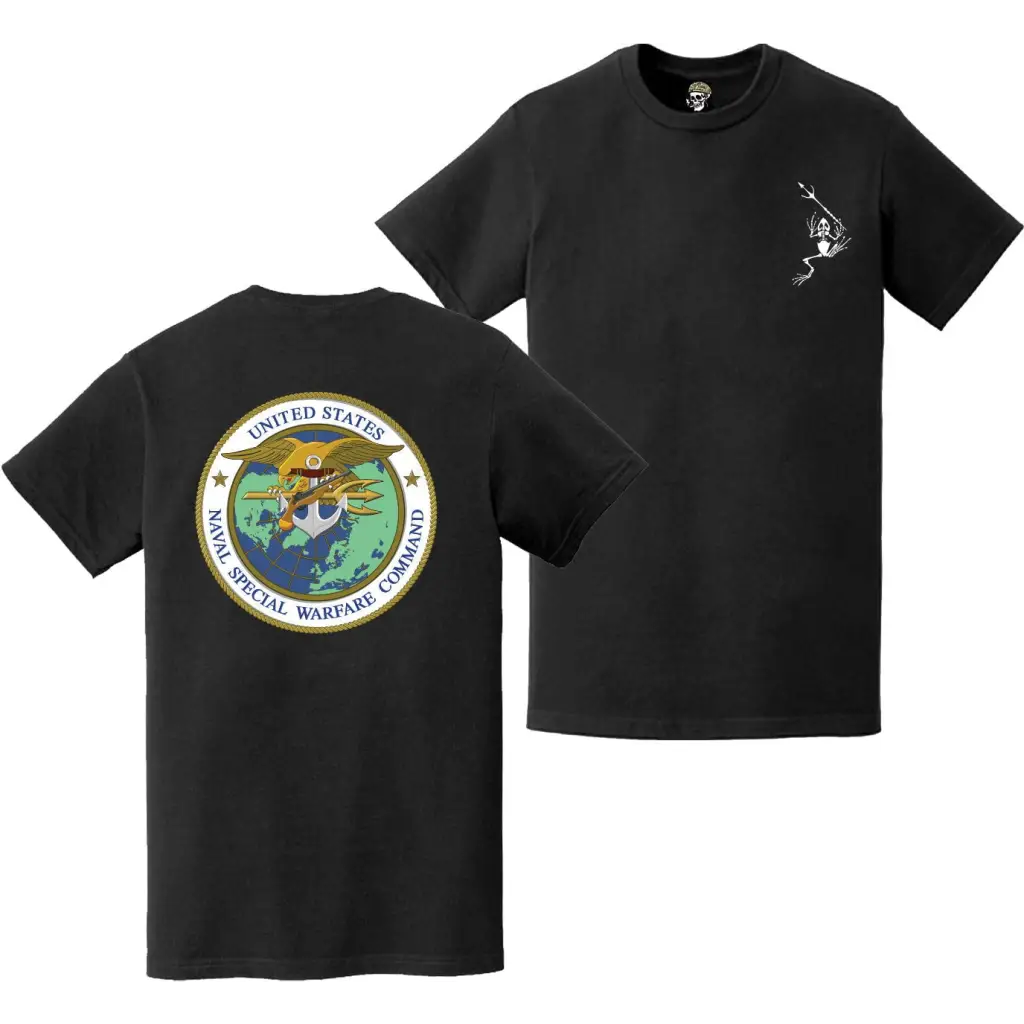 Double-Sided Naval Special Warfare Command Navy SEAL Frogman T-Shirt Tactically Acquired   
