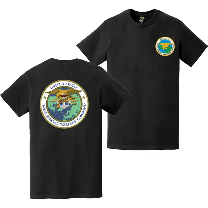 Double-Sided Naval Special Warfare Command NSWC Logo T-Shirt Tactically Acquired   